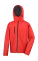 Heren Softshell Jas hoodie Result R230M red-black